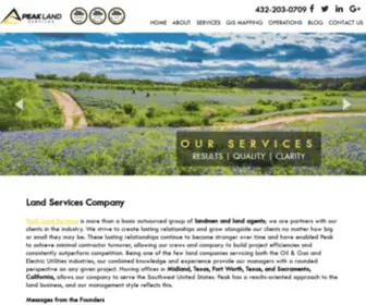 Peaklandservices.com(Peak Land) Screenshot