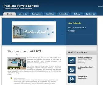 Peaklaneschools.com(Peaklane Private Schools) Screenshot