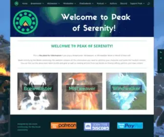 Peakofserenity.com(Peak of Serenity) Screenshot