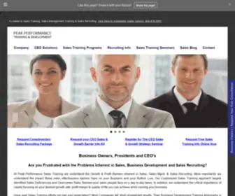 Peakperformancesalestraining.us(Sales Training) Screenshot