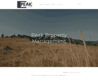 Peakpmelevated.com(Peak Property Management) Screenshot