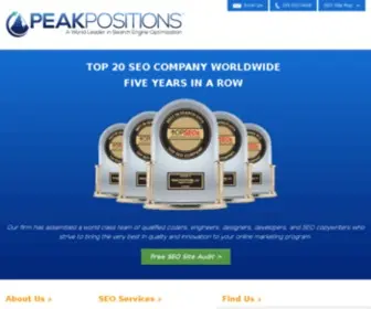 Peakpositions.com(SEO Company) Screenshot