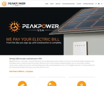 Peakpowerusa.com(Peak Power USA) Screenshot