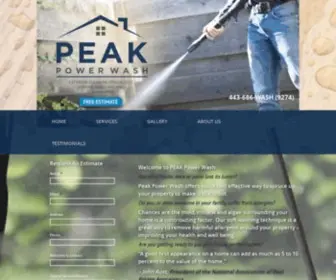 Peakpowerwash.com(House Power Washing Pressure Washing MD & PA) Screenshot