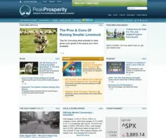 Peakprosperity.com(Protect yourself against the coming economic & ecological crisis. The Peak Prosperity blog) Screenshot