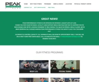 Peakptfitness.com(Peak Performance Fitness) Screenshot