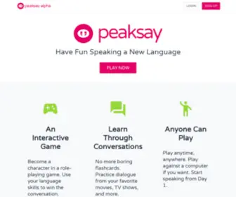Peaksay.com(Have Fun Speaking A New Language) Screenshot