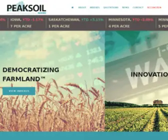 Peaksoil.com(Peak Soil Indexes) Screenshot