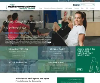 Peaksportsandspinept.com(Peak Sports and Spine Physical Therapy) Screenshot