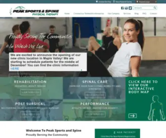 Peaksportstherapy.com(Peak Sports and Spine Physical Therapy) Screenshot