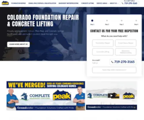 Peakstructural.com(Foundation Repair) Screenshot