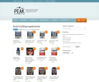 Peaksupplements.com.au(Body building supplements) Screenshot