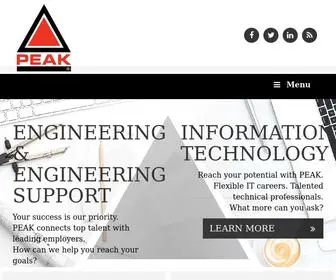 Peaktechnical.com(Engineering & Information Technology Recruitment Agency) Screenshot