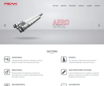 Peaktechnology.at(Innovation in Composites) Screenshot