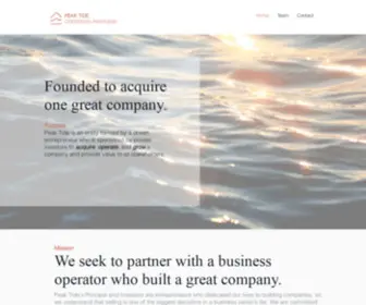 Peaktidepartners.com(Peak Tide Operating Partners) Screenshot