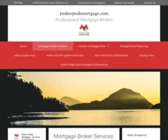 Peaktopeakmortgage.com(MORTGAGE BROKER) Screenshot