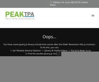 Peaktpa.com(Third Party Administration) Screenshot