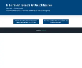 Peanutfarmersantitrustlitigation.com(Peanut Farmers Antitrust Litigation) Screenshot