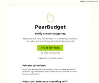 Pearbudget.com(Simple budget) Screenshot