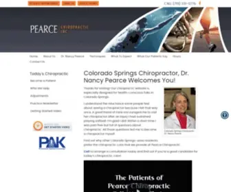 Pearcechiropractic.com(Colorado Springs Chiropractor) Screenshot