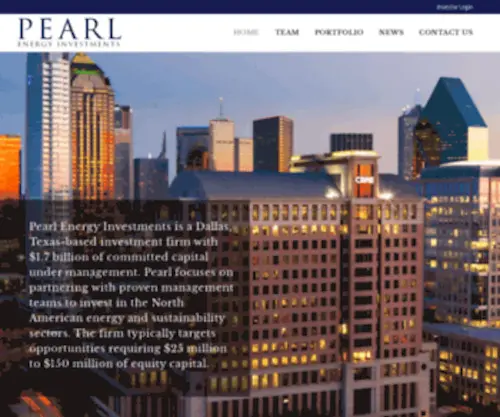 Pearl-Energy.com(Pearl Energy Investments) Screenshot