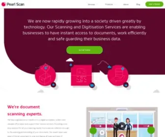 Pearl-Scan.co.uk(UK Document Scanning & Data Entry Services) Screenshot