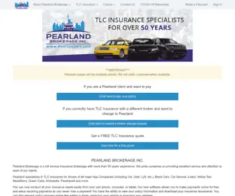 Pearlandbrokerage.com(New York TLC Insurance) Screenshot