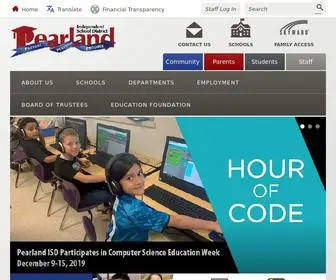 Pearlandisd.org(Pearland Independent School District) Screenshot