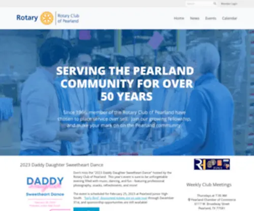 Pearlandrotary.com(Rotary Club of Pearland) Screenshot