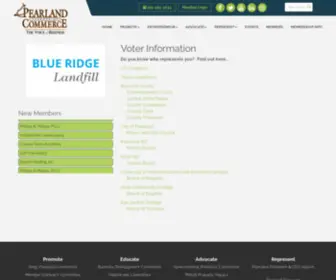 Pearlandvotes.com(Voter InformationPearland Chamber of Commerce) Screenshot