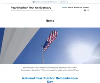Pearlharborevents.com(Pearl Harbor Day) Screenshot