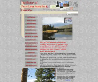 Pearllakehist.com(The History of Pearl Lake State Park) Screenshot