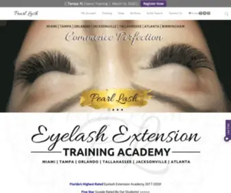 Pearllashextensions.com(Eyelash Extension Training Courses & Certification By Pearl Lash) Screenshot