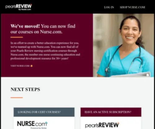 Pearlsreview.com(Nursing Certification Review Courses) Screenshot