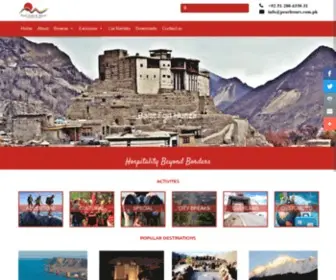 Pearltours.com.pk(Hospitality Beyond Borders) Screenshot