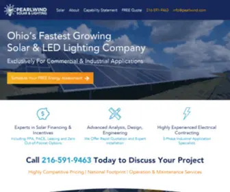 Pearlwind.com(Solar & LED Power for Commercial & Industrial Applications) Screenshot
