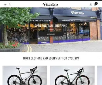 Pearson1860.com(Bikes & cycle clothing designed for cycling performance) Screenshot