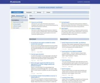 Pearsonassessmentsupport.com(The Pearson Assessment Support Center) Screenshot