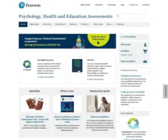 Pearsonclinical.co.uk(Pearson Assessment) Screenshot
