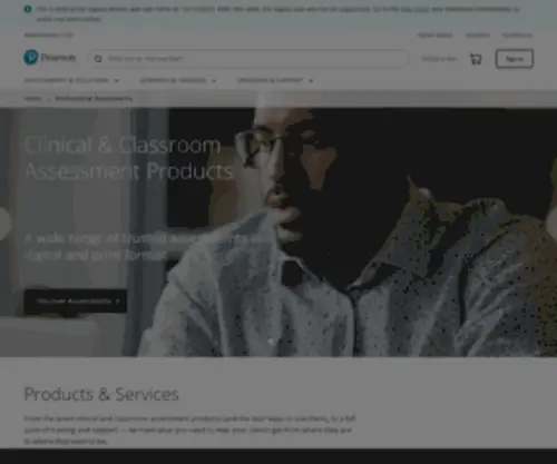 Pearsonclinical.com(Professional Psychological & Therapy Assessment Tools) Screenshot