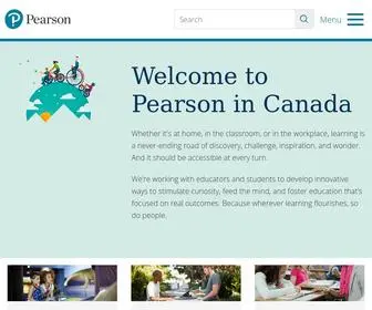 Pearsoned.ca(Get to know who we are and what we have to offer. our mission) Screenshot