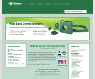 Pearsonelectronics.com(Current Monitoring Transformers) Screenshot