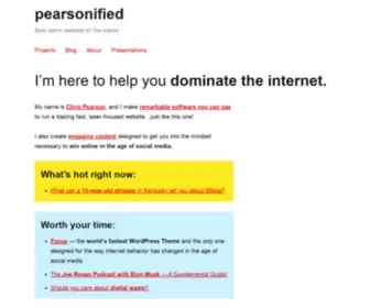Pearsonified.com(Best damn website on the planet) Screenshot