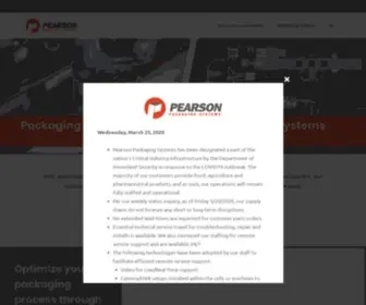 Pearsonpkg.com(Pearson Packaging Systems) Screenshot