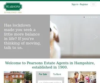 Pearsons.com(Pearsons Estate Agents) Screenshot