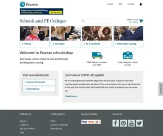 Pearsonschoolsandfecolleges.co.uk(Pearson UK Schools Shop) Screenshot