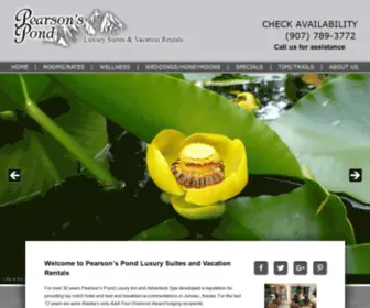 Pearsonspond.com(Pearson's Pond Luxury Inn and Adventure Spa) Screenshot