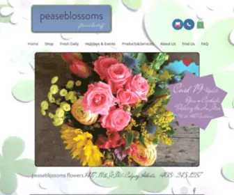 Peaseblossoms.com(Peaseblossoms flowers & stuff) Screenshot