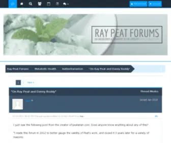 Peatarian.com(Ray Peat Q&A) Screenshot
