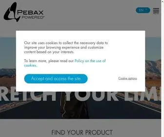 Pebaxpowered.com(Arkema Pebax Powered®) Screenshot